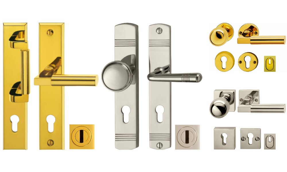 Sicherheits-Garnituren Messing / Nickel 