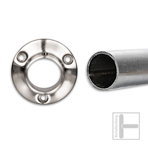 Edelstahl-Rohr 25 mm Mit Wandlagern / 125 cm