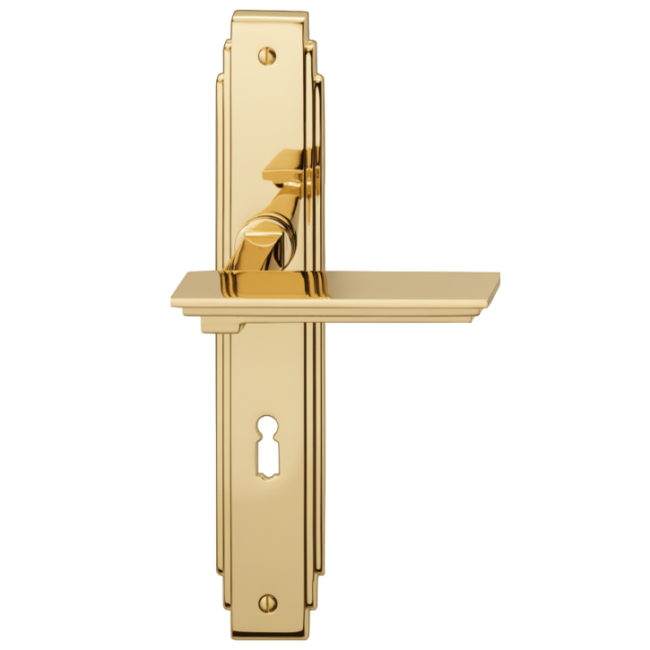 Drücker-Garnitur Langschild ART DECO Antwerpen