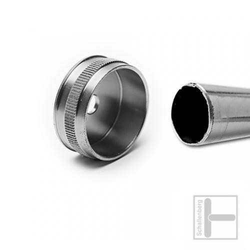 Eisen-Rohr vernickelt 25 mm Ohne Wandlager / 075 cm