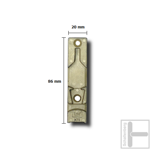 Kipp-Schließblech Weidtmann V21A-W026036