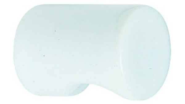 Möbelknopf Porzellan Weiss glasiert