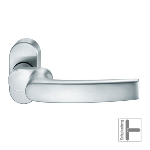 Verkröpfter FH- Rahmentürdrücker FSB 06 1015 Aluminium