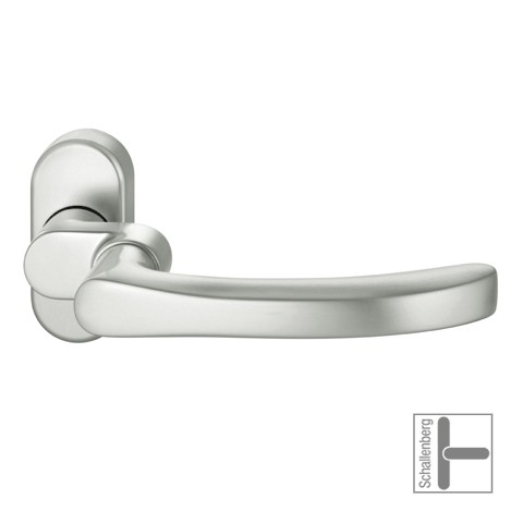 Verkröpfter FH- Rahmentürdrücker FSB 06 1043 Aluminium