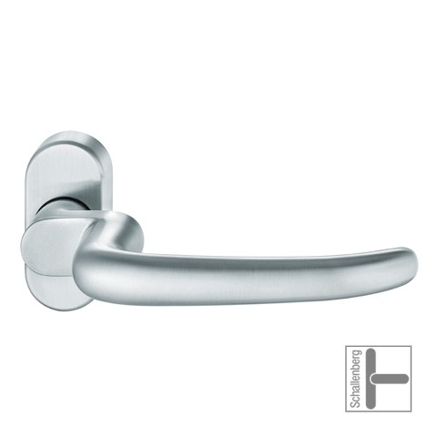 Verkröpfter FH- Rahmentürdrücker FSB 06 1053 Aluminium