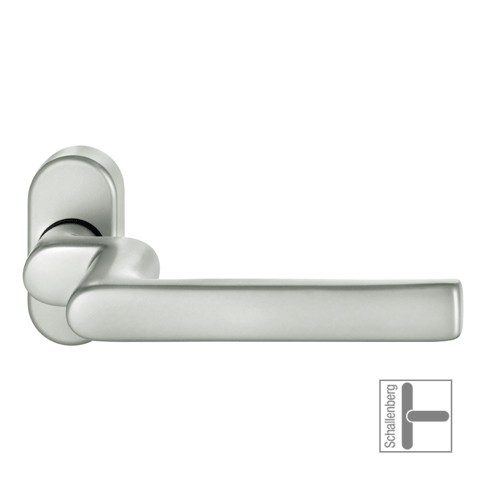 Verkröpfter FH- Rahmentürdrücker FSB 06 1093 Aluminium