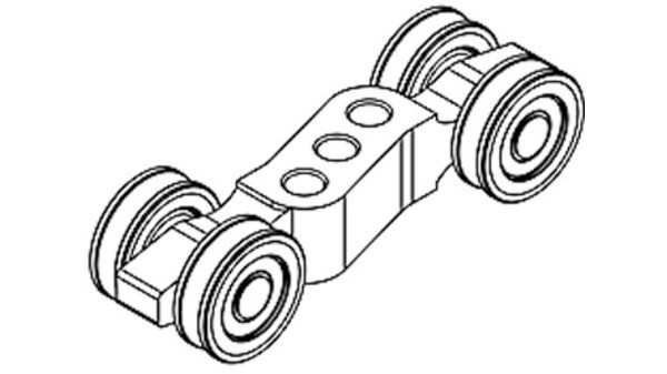 Laufwerkroller HAWA 10374 4-rollig