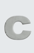 Hausnummer  Edelstahl Zusatz "c"