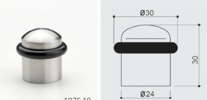 EDELSTAHL-TÜRSTOPPER "MITTEL"