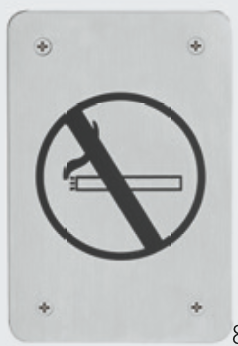 Edelstahl-Hinweisschild "Rauchen verboten" Edelstahl-Hinweisschild "Rauchen verboten"