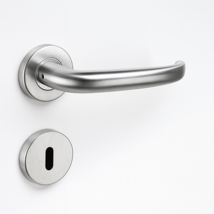 Türdrücker-Garnitur Bananen-Form| Edelstahl