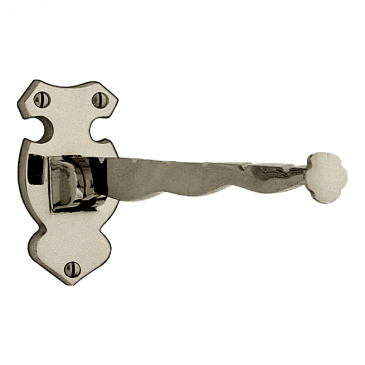 Klapp-Haken Messing poliert vernickelt