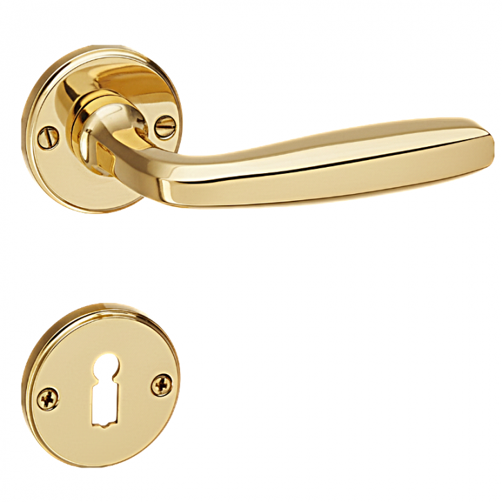 Drücker-Garnitur Rosetten ART DECO Banane