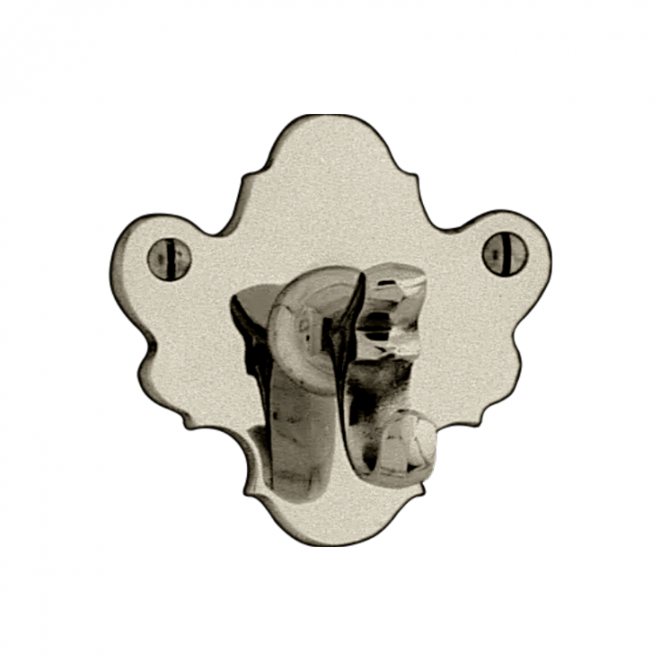 Garderobenhaken Mantelhaken Messing poliert vernickelt