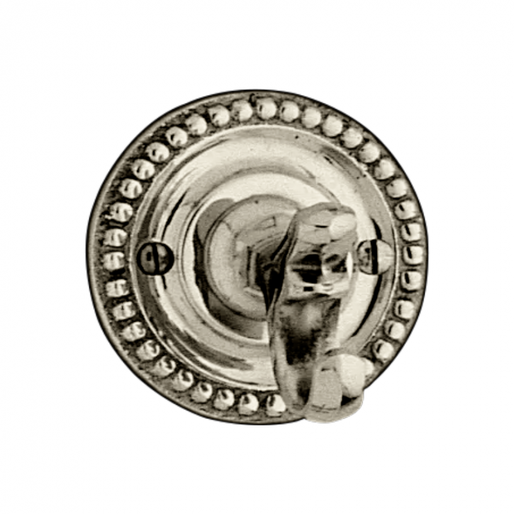 Garderobenhaken Mantelhaken Messing poliert vernickelt