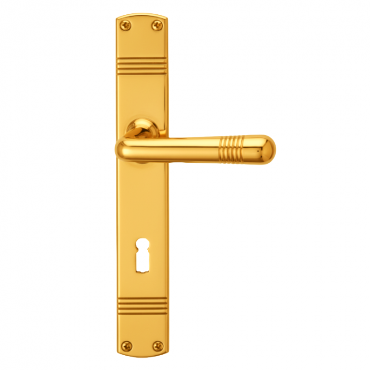 Drücker-Garnitur Langschild ART DECO BB