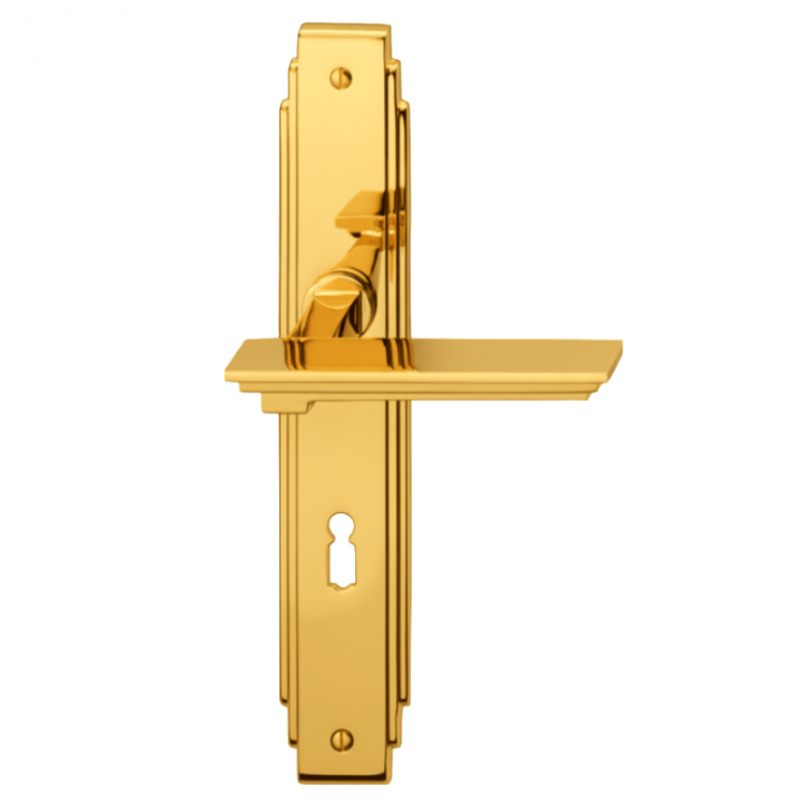 Drücker-Garnitur Langschild ART DECO Antwerpen