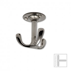 Dreifach-Drehhaken Messing 038.100 Messing poliert- vernickelt