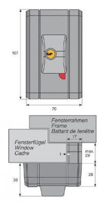 Fenster-Zusatzschloss ABUS FTS-99 Weiß
