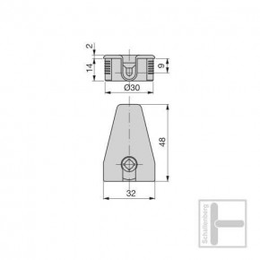 Exzenter-Verbinder 30 mm