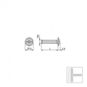 Möbelschraube M4 14 mm