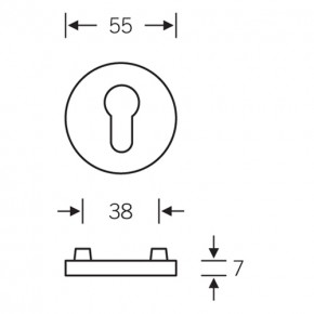 Türdrücker-Garnitur FSB-1016 | Aluminium Profil-Zylinder