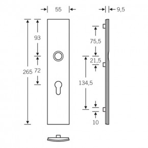 Langschild FSB-1433 | Aluminium