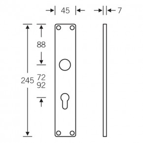 Langschild FSB-1410 | Edelstahl Bad