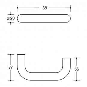 Zimmergarnitur HEWI - 111 | E-Technik 95 (Felsgrau) / 10 mm / Bad / 56 - 65 mm