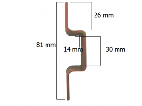 Schlaufe T 16 N  ( 2 Schraublöcher )