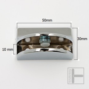 Glasplattenhalter 200421 Chrom poliert