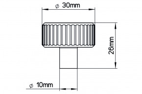 Möbelknopf Aluminium Edelstahl finish