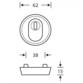Schutzrosette FSB 73-7393 | Edelstahl