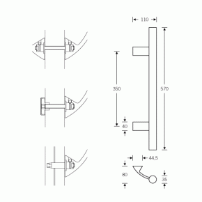 Stoßgriff FSB 66-6526 | Aluminium