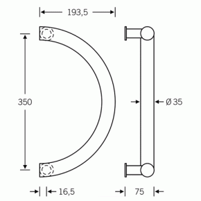 Stoßgriff FSB 66-6655 | Aluminium