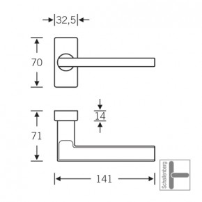 Rahmentürdrücker FSB 09 1035 Aluminium
