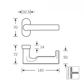 FH- Rahmentürdrücker FSB 09 1094 Aluminium