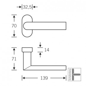 Rahmentürdrücker FSB 09 1108 Aluminium