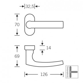FH- Rahmentürdrücker FSB 09 1015 Aluminium