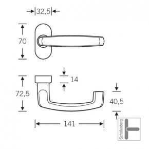 FH- Rahmentürdrücker FSB 09 1159 Edelstahl