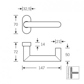 FH- Rahmentürdrücker FSB 09 1016 Edelstahl