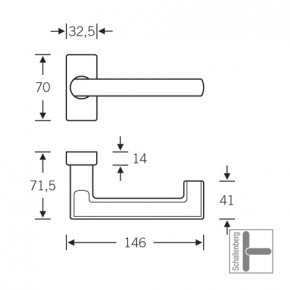 FH- Rahmentürdrücker FSB 09 1023 Edelstahl