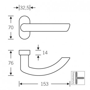 FH- Rahmentürdrücker FSB 09 1119 Edelstahl