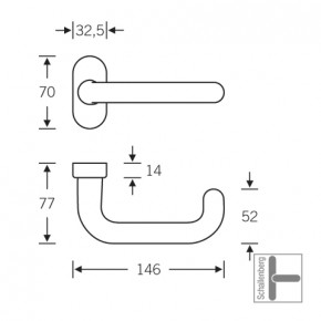 FH- Rahmentürdrücker FSB 09 1146 Edelstahl