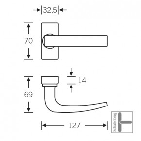 Rahmentürdrücker FSB 09 1163 Edelstahl ovale Rosette