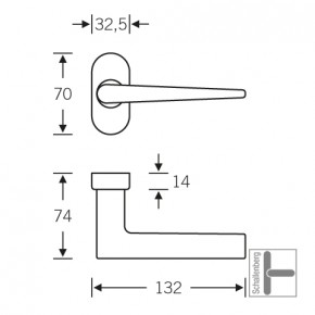 FH- Rahmentürdrücker FSB 09 1005 Edelstahl
