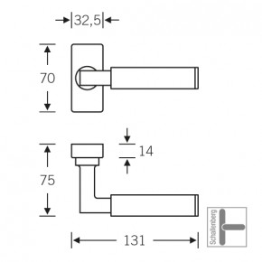 FH- Rahmentürdrücker FSB 09 1102 Edelstahl