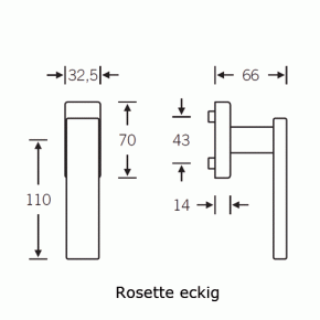 Fenstergriff FSB-341003 DIN-Links / flache ovale Rosette