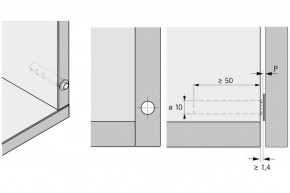 Push to open Hettich strong weiß Kurzhub