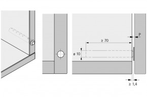 Push to open Hettich strong weiß Langhub